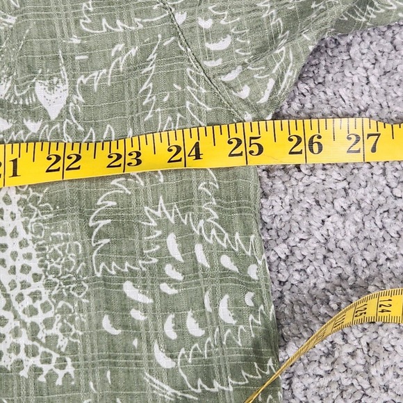 Columbia Shirt Mens Large Hawaiian‎ Plaid Green Hiking Paisley Button up Preppy - Picture 7 of 9